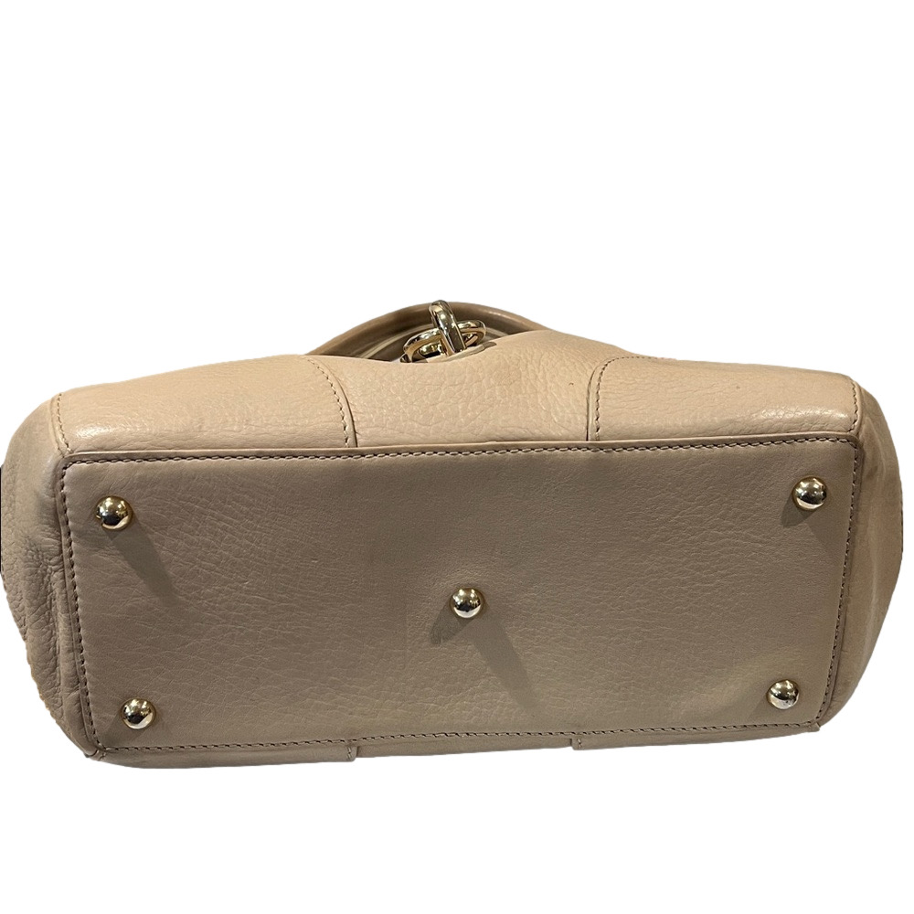Dooney & Bourke Cream Leather Shoulder Bag - Picture 6 of 16